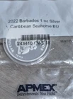 2019 Samoa 1 oz .999 Seahorse Silver Coin Antique Finish