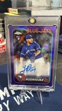 2024 Topps Chrome Update RC Purple Refractor AUTO #AC-YR Yariel Rodriguez /250