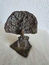 Bronze Skulptur Pfau – Relief Figur – ca. 1,7 kg