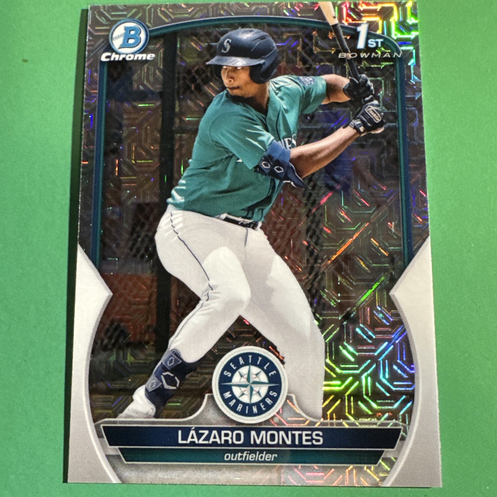 2023 Bowman Chrome Lazaro Montes 1st Mojo Refractor BCP-58 Mariners