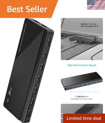 Versatile USB 3.0 Hub - 9 Ports with Safety Features and Multi-OS Compatibility