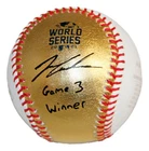 Ian Anderson Signed Official 2021 World Series Braves Baseball Beckett w/ Inscr