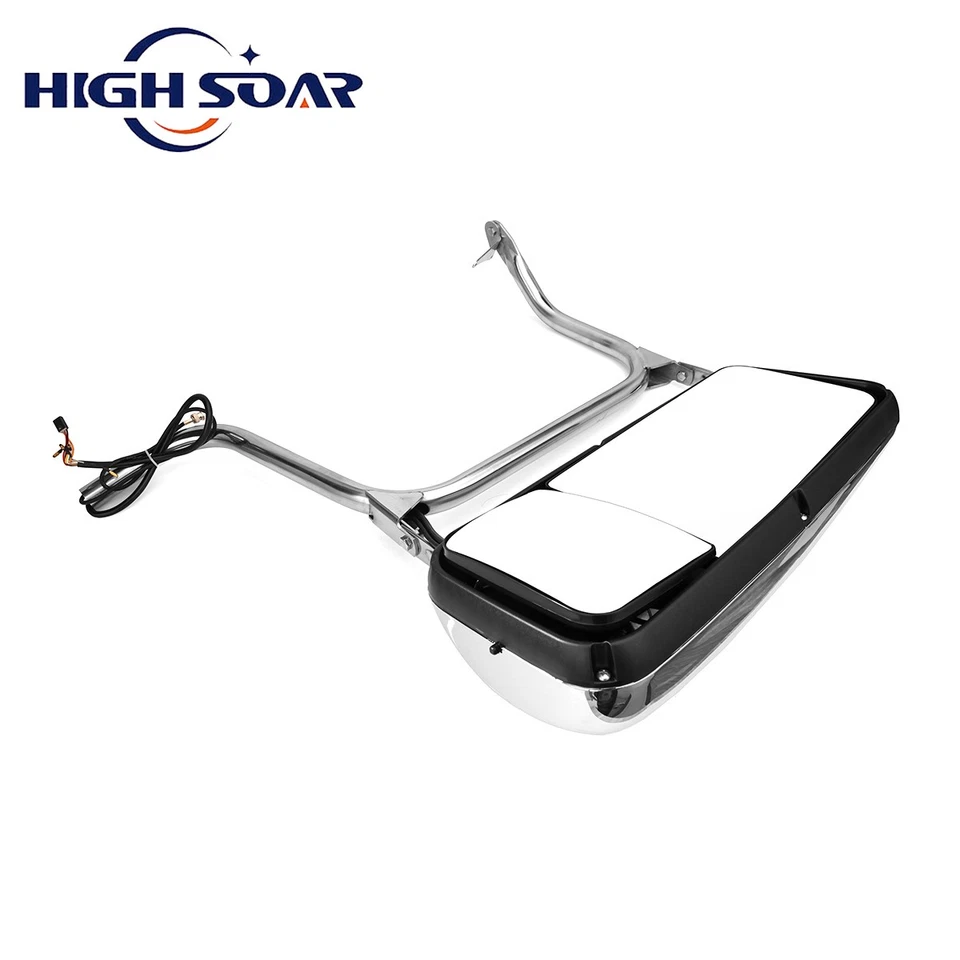 Espejo de puerta cromado térmico lado derecho pasajero para Peterbilt 386 389 367 379 382 Foto 3 de 4