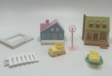Vintage 90  s Teddy's Wonderland Toy Lot Miniature Houses with Accessories Car