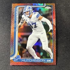 2025 TOPPS CHROME FOOTBALL LEATHER REFRACTOR #104 AIDAN HUTCHINSON LIONS