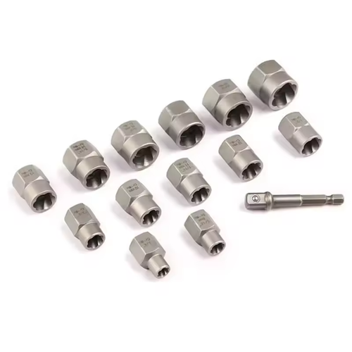 14PCS Stripped Lug Nut Remover Bolt Extractor Socket Set Impact Nut Removal - Bild 6 von 6