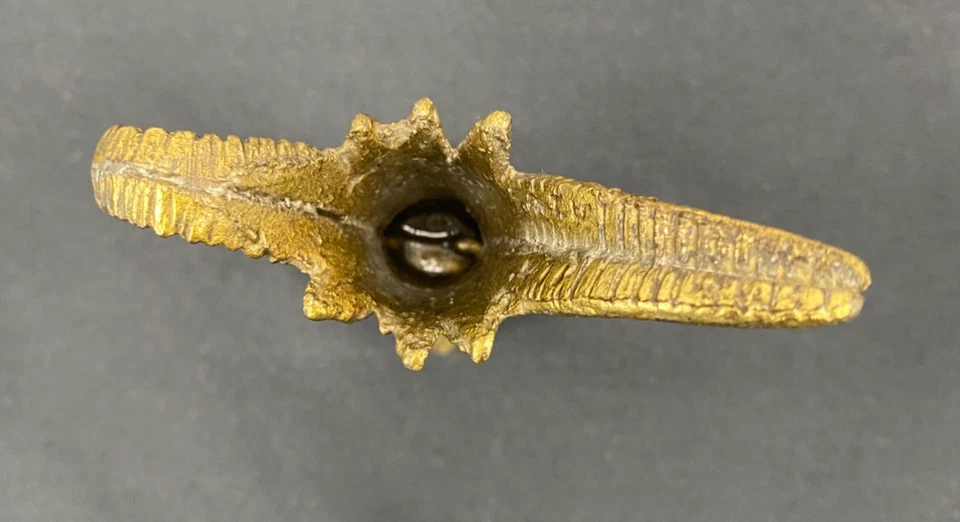 JUDAICA Wainberg Brass Candlestick Holder Mid Century Handmade Made  Israel B20 - Image 3 of 4