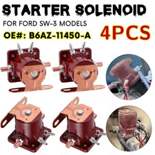 4Pcs 12V Heavy Duty Solenoid Relay Red Fit For Ford Starter Car Truck SW3 SNL135