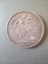 queen Victoria Silver Crown 1887 great condition 28 grams