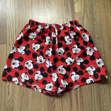 Vintage Hanes Walt Disney Mickey Mouse AOP Boxer Shorts SZ Medium Made in USA