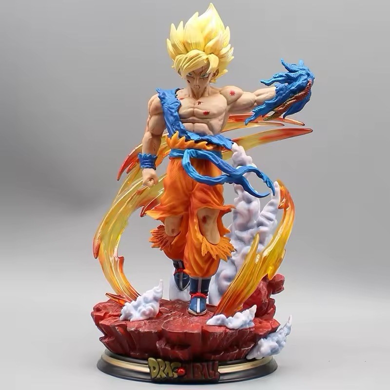 Action Figure Dragon Ball Z Goku Super Sayan 27cm Statua Da Collezione New Anime