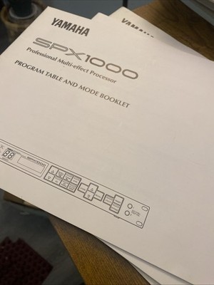 YAMAHA SPX1000 PROGRAM TABLE & MODE BOOK Vintage Original New Multi FX Processor