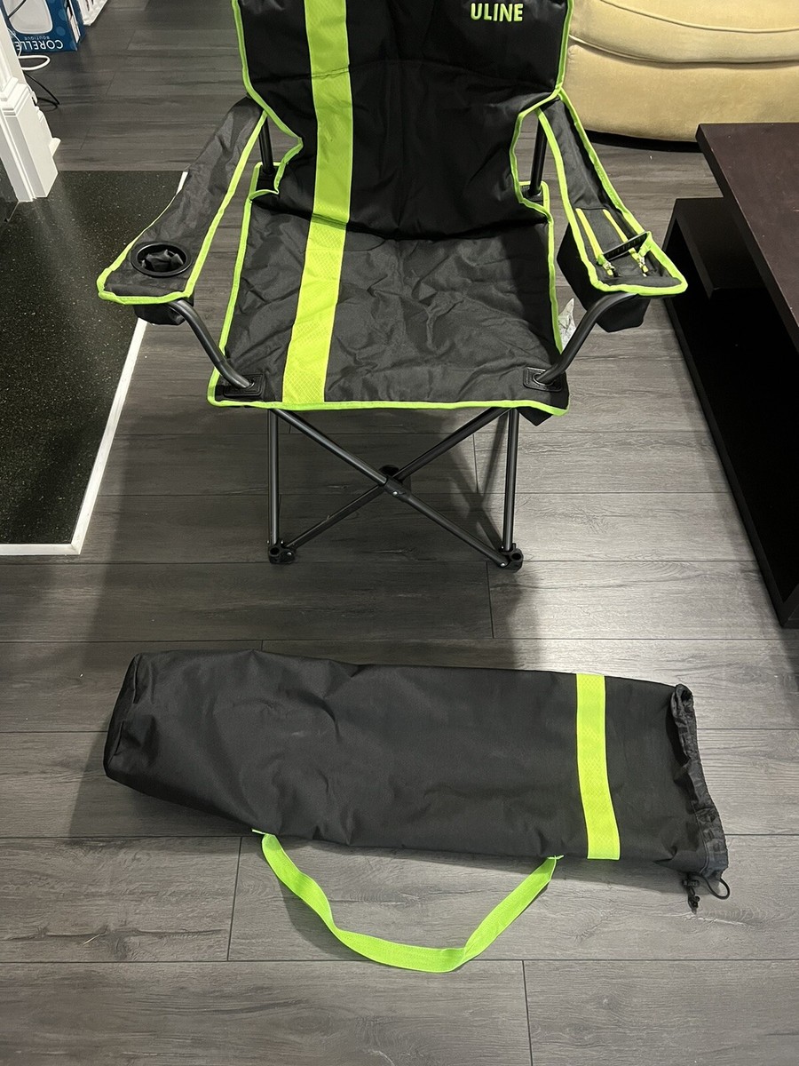Lawn Chair Uline Camp Chair Black And Lime Brand New Uline Camp