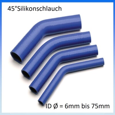 Kühlerschlauch  45° 6-75 mm Turbolader Verstärkter Silikonbogen