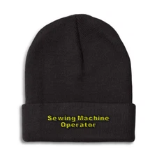 Beanies for Men Sewing Machine Operator Winter Hats for Women Acrylic Skull Cap