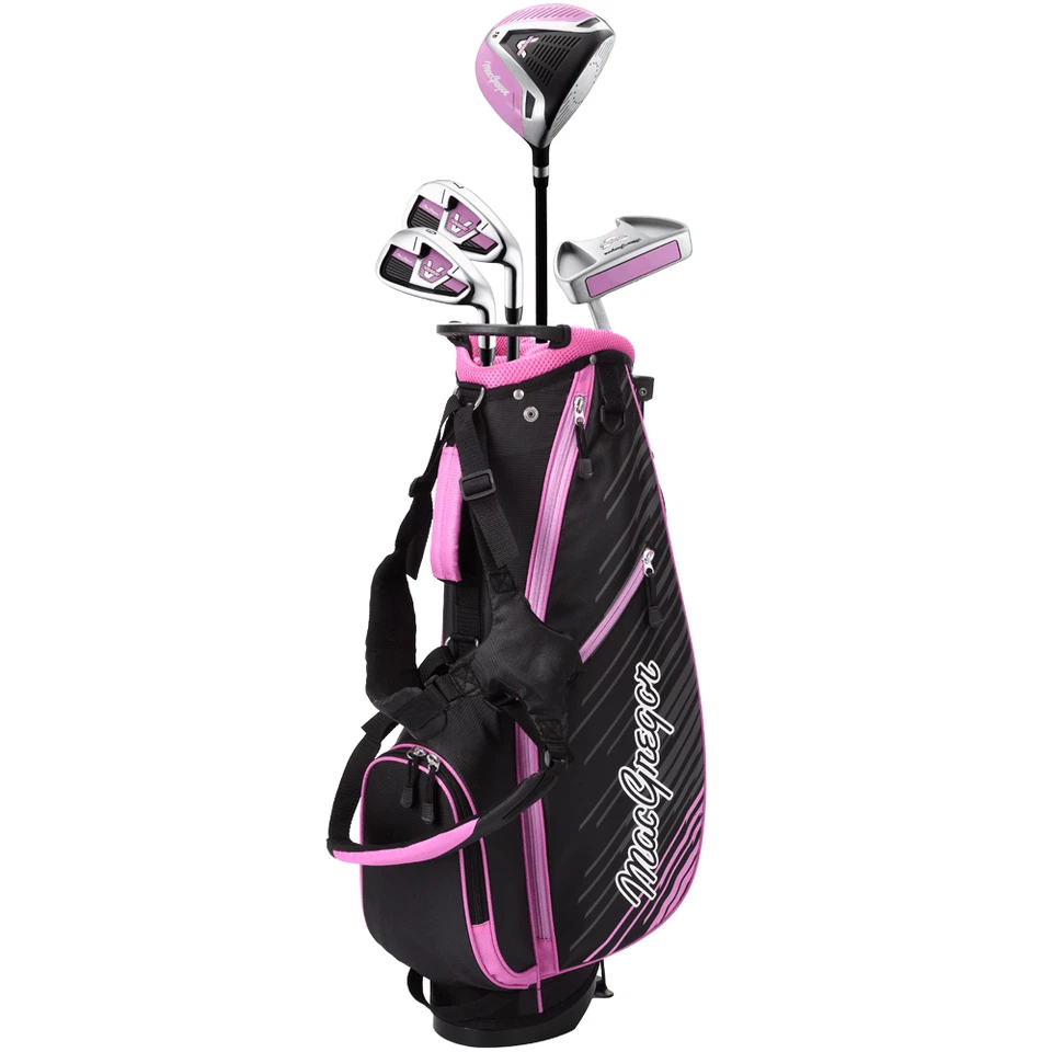 MACGREGOR V-MAX PREMIUM JUNIOR PACKAGE SET +GOLF STAND CARRY BAG / GIRLS AGE 6-8 - Image 2 of 4