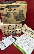 Wooden Playing Dice Giant 3.5" Set 6 Pack GoSports