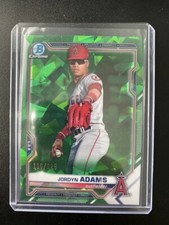 2021 Bowman Chrome Sapphire Prospects Green Refractors #BCP156 Jordyn Adams