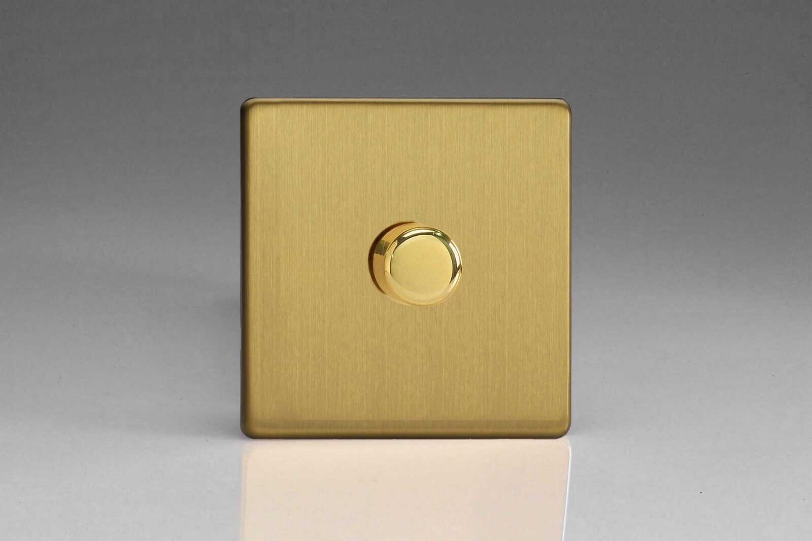 Varilight JDBSM101S Screwless Brushed Brass 1 Gang VPro Smart Master WiFi Dimmer
