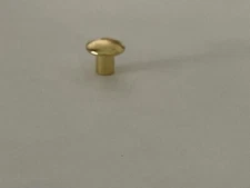 100~Brass tubular rivets w/dome head 1/8" stem diameter x 1/4" long x 5/16" head