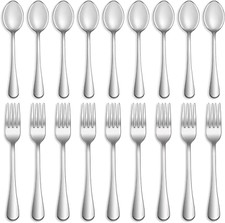 16 Pcs Forks and Spoons Silverware Set,Food Grade Stainless Steel Flatware Cutle