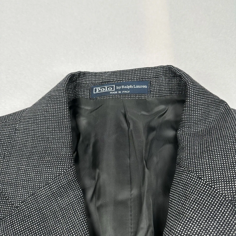 Polo Ralph Lauren 2-Piece Suit 3 Button Men 42L 36x31 Gray Style 7B90 ITALY - Image 3 of 4