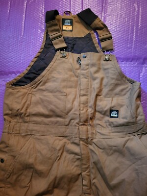 New Berne Men s Heritage Deluxe Insulated Bib Overall B415BD Brown Duck XL 48-50