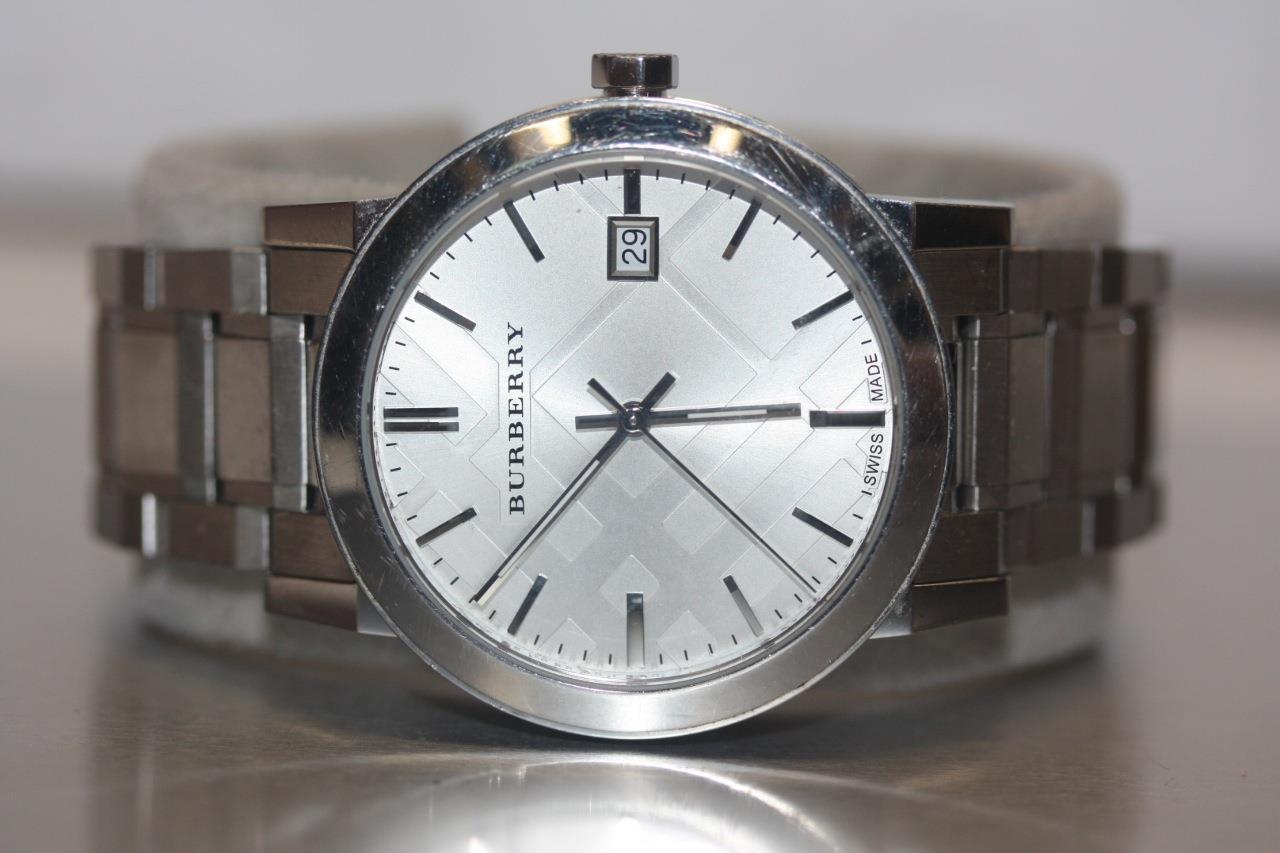 Men's BURBERRY Watch BU9000 Stainless Steel 38mm Case Silver Dial Swiss  Made 7