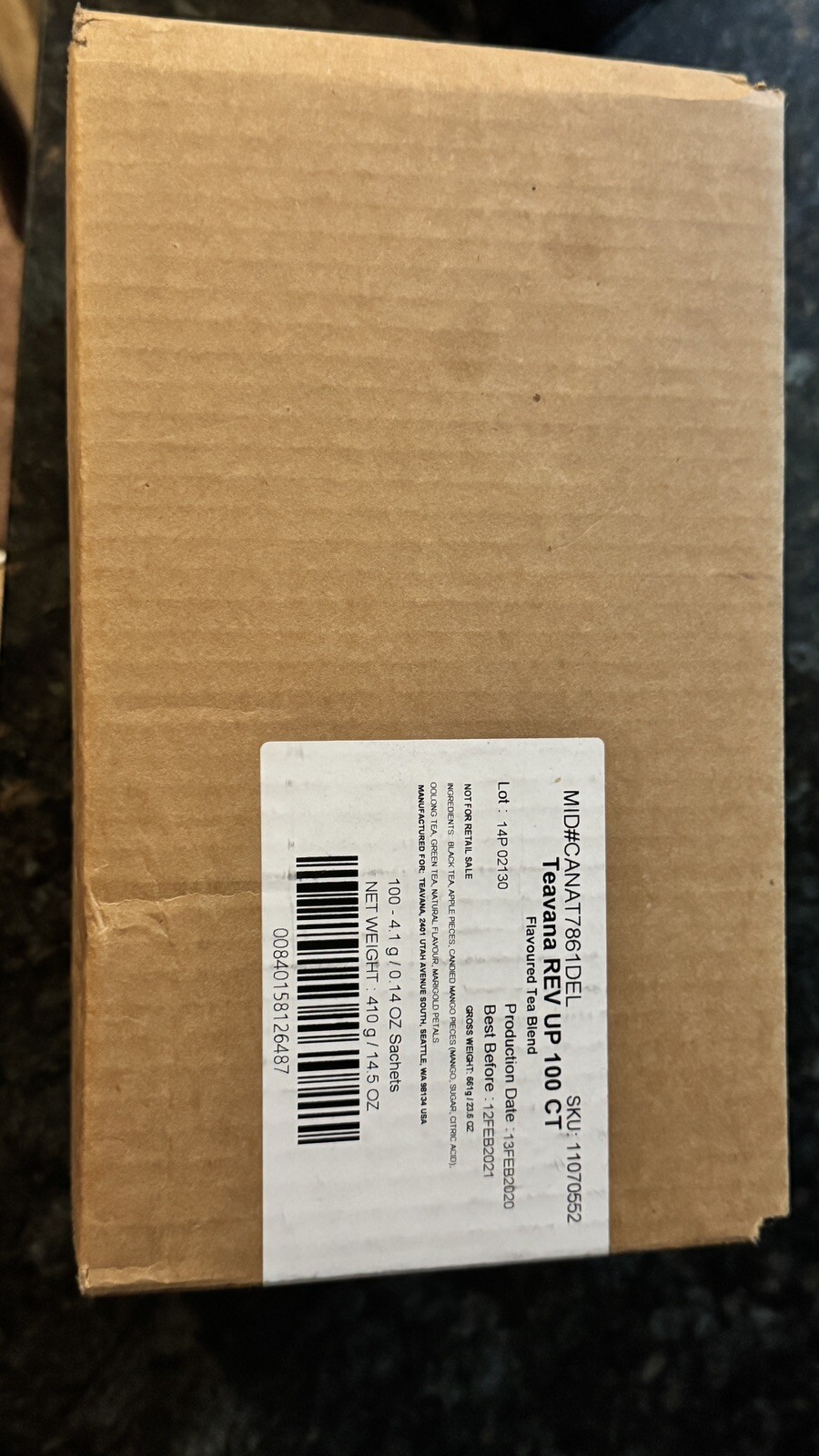 Starbucks RevUp Tea Box Of 100!!!