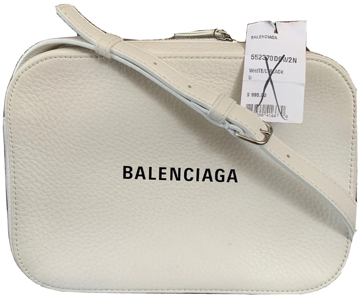 Balenciaga Everyday White Camera Bag - Luxury Helsinki