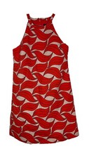 Ann Taylor Red Leaf Printed Sheath Dress Size 6