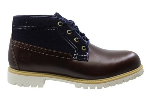 Timberland Marrone Blu Pelle Tessile Lacci da Uomo Chukka A119W | eBay