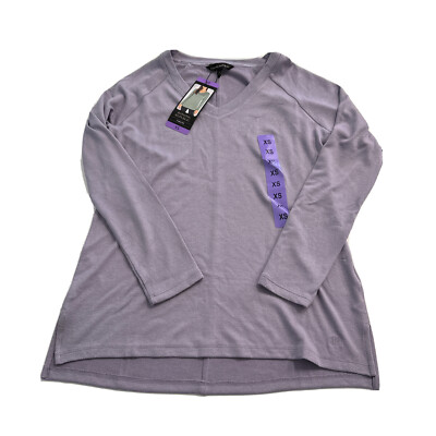 Banana Republic Ladies' Long Sleeve V-Neck Sweater Purple X-Small PULLED THREAD