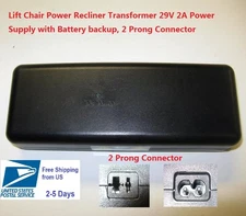 OKIN Golden Lift Chair recliner Transformer power supply 2prong Connector PSK651