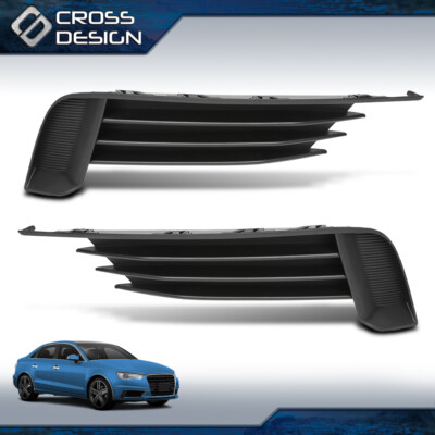 1Pair Front Bumper Lower Left & Right Side Grills Fits Audi A3 S3 2013-2017