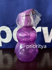 Tupperware Penguin ECO Water Bottle 12oz / 350ml Flip-Top Cap Purple New