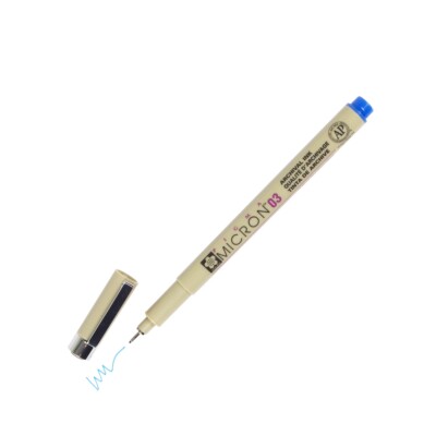 XSDK03-36 Sakura Pigma Micron 03 Marker Pen, 0.35mm Tip, Blue, Pack of 25