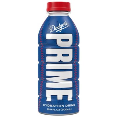 NEW ! RARE Blue LA Dodgers Prime Hydration Drink 16.9 FL OZ x 1 Limited Edition