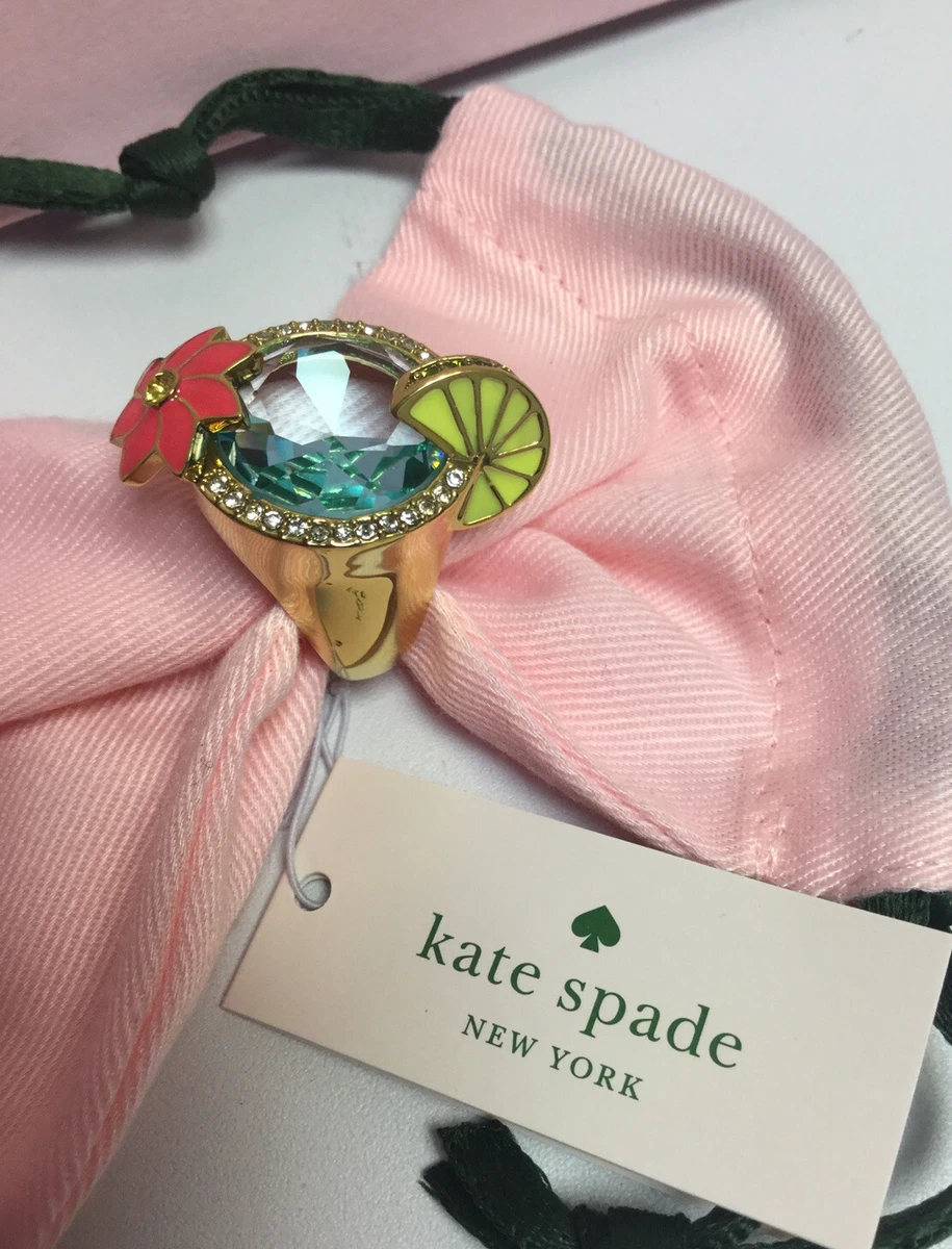 Kate Spade New York out of office cocktail ring size 7 w KS dust