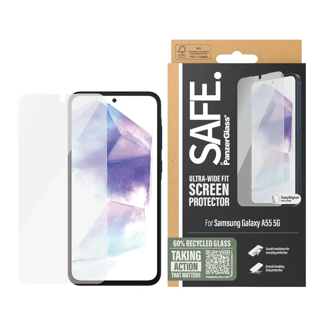 SAFE. by PanzerGlass® Screen Protector Samsung Galaxy A55 5G | Ultra-Wide Fit