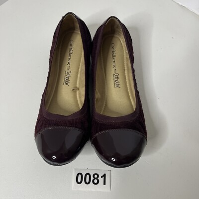 Croft Barrow Ortholite Womens Shoes Red Patent Leather Flats