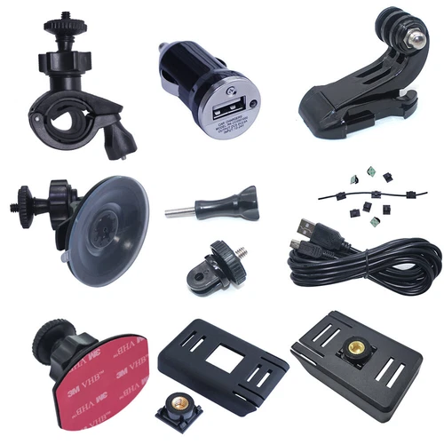 10in1 Bike Helmet Adapter Accessories Set for Mobius 1 Maxi 2.7K Action Camera