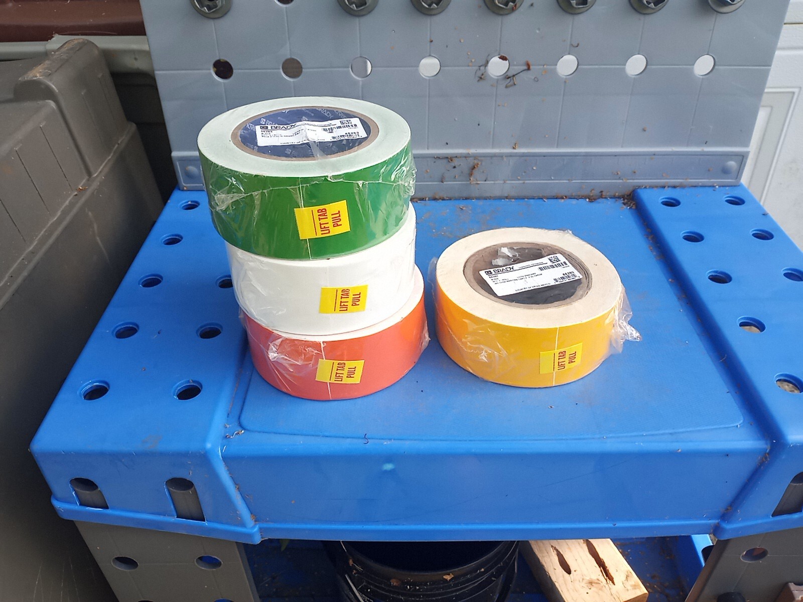 4x Lot 2"x30 Brady Orange Maritime Pipe Banding Green Yellow Duct Tape Vinyl ISO