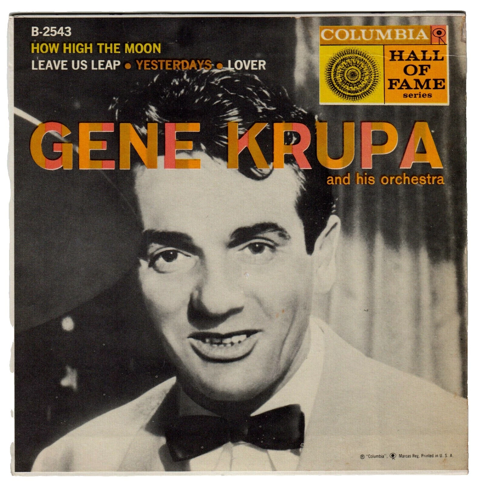 Gene Krupa Jazz 45 RPM Speed Vinyl Records