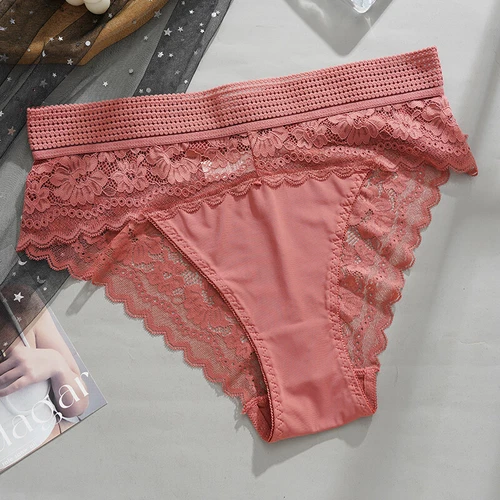 5 Pack Lot Womens Sexy Panties Lingeries High Waist Lace Underwear Thongs Brief - Picture 9 of 17