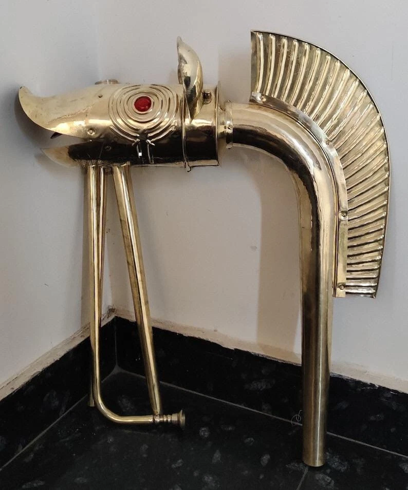 Full Brass Celtic Tintignac Deskford Carnyx Fully Playable - Medieval Trumped Ho - Image 2 of 4