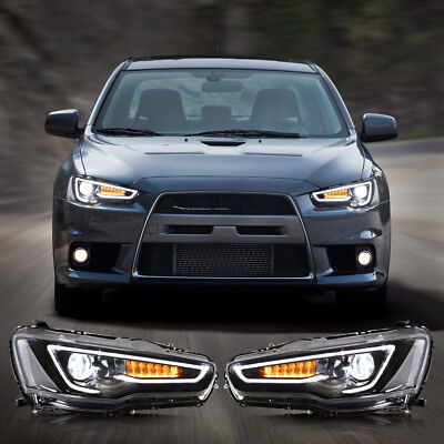 VLAND LED DRL Scheinwerfer Für 2008-2017 Mitsubishi Lancer EVO X Plug and Play