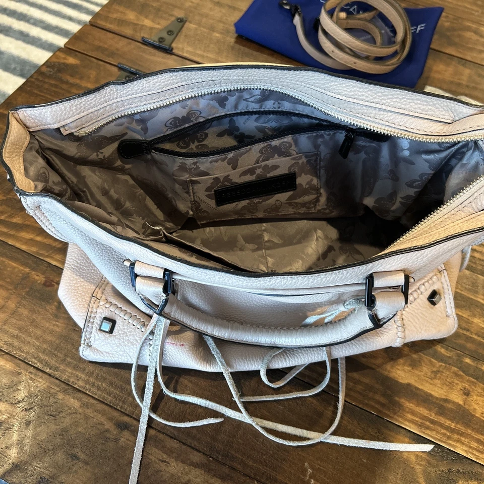 REBECCA MINKOFF Pink Fringe Satchel Tote Purse Purse Strap Included - Image 4 of 4