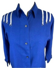 Woman's Vgt. Linda blouse button front long sleeve western style shirt size M