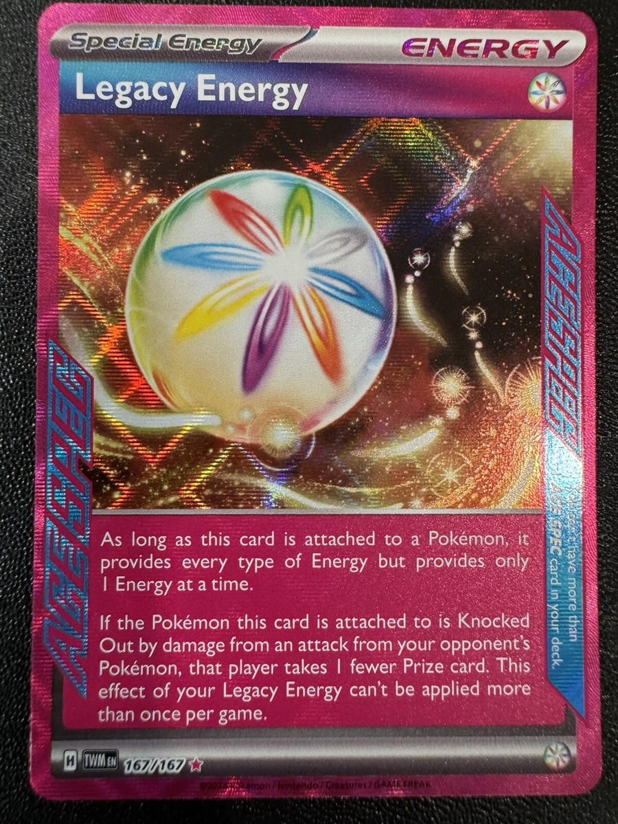 legacy energy pokemon card Pokemon Trading Card Game Scarlet & Violet Twilight Masquerade ACE SPEC Rare Legacy Energy Special Energy Card #167